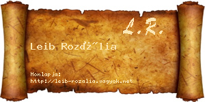 Leib Rozália névjegykártya